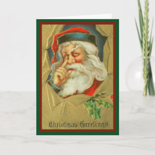 Cartão De Festividades Papais noeis conhecidos - Placa de Natais vintages