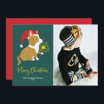 Cartão De Festividades Papais noeis "Cute", Corgi, Feliz Foto de Natal<br><div class="desc">Feliz Natal! Mande suas Cartões de natal festivas esta temporada com este cartão festivo de fotos de Natal de corgi. Ele apresenta um adorável córgi com um chapéu de Papai Noel e varinha mágica. Personalize adicionando uma foto, nomes, ano e outros detalhes. Esta carta chata de Natal com foto de...</div>