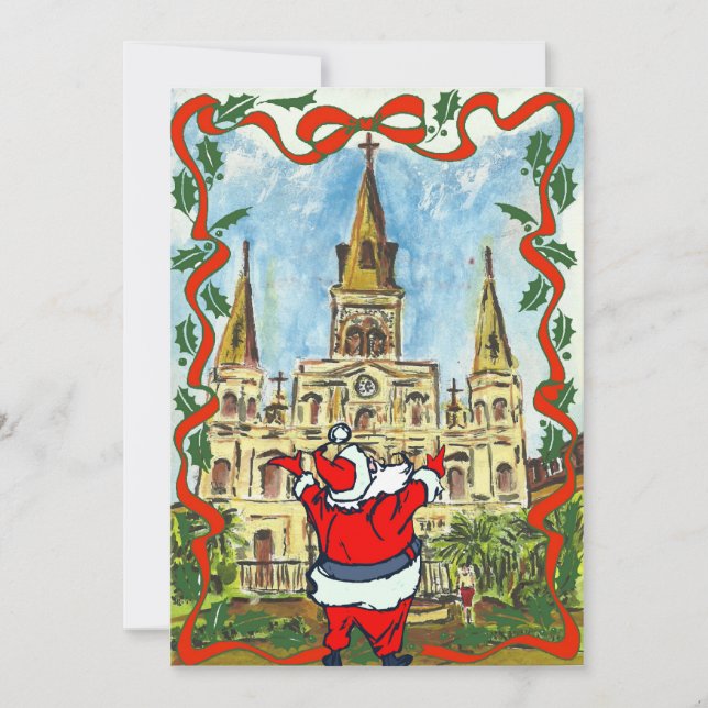 Cartão De Festividades Papais noeis da Catedral de Feliz Natal (Frente)