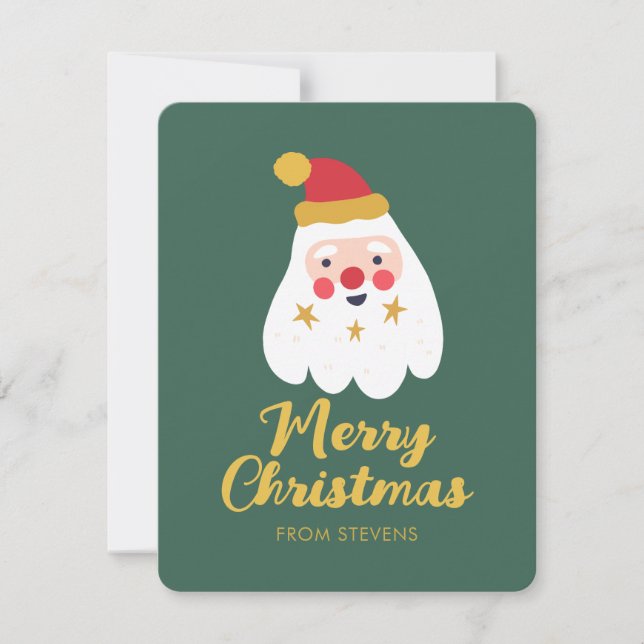 Cartão De Festividades Papais noeis de alegria saudação de Natal de (Frente)