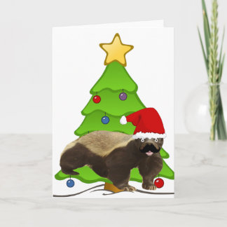 Cartão De Festividades Papais noeis de Badger de Mel de Mustache
