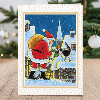 Cartão De Festividades Papais noeis de boas vindas Ilustração de Natal