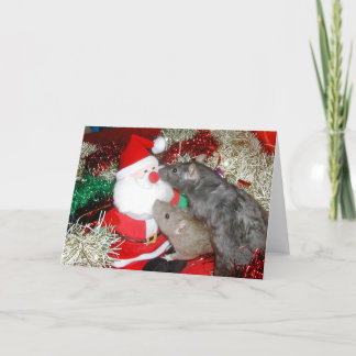 Cartão De Festividades Papais noeis de caneca de Tish e Vixen