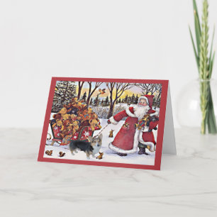 Cartão De Festividades Papais noeis de cartas de Natal de Pembroke Welsh