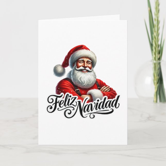 Cartão De Festividades Papais noeis de Feliz Navidad (Frente)