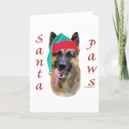 Cartão De Festividades Papais noeis de german shepherd