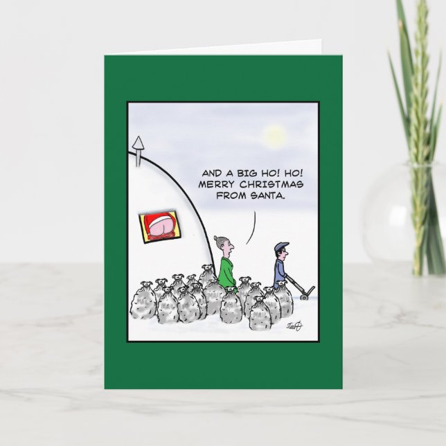 Cartão De Festividades Papais noeis de lua (Frente)