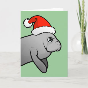 Cartão De Festividades Papais noeis de Manateio de Natal