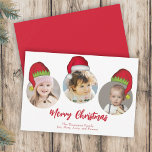 Cartão De Festividades Papais noeis de Natal bonitos Elf Engraçados Image<br><div class="desc">Jolly Santa Claus e o gordinho e fofo Elf do Polo Norte. Este modelo de multifotos Whimsical e Divertida tem um layout de 3 fotos. Divertir-se em adicionar suas fotos a este layout é fácil com este design engraçado e fofo com chapéus bonitos. Deseje a você e a sua um...</div>
