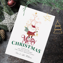 Cartão De Festividades Papais noeis de Natal do Escritório Tini Bit Feliz