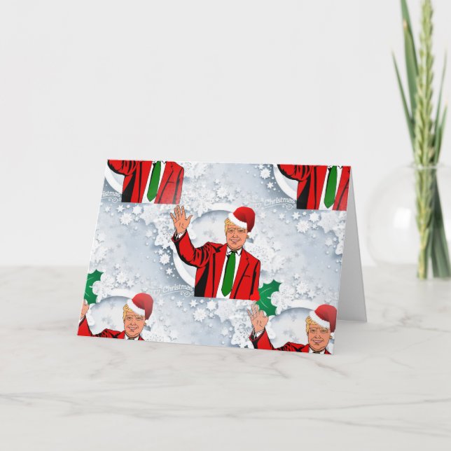 Cartão De Festividades papais noeis de natal donald trump (Frente)