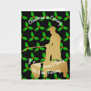 Cartão De Festividades Papais noeis de Natal Iriam Pescar