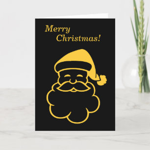 Cartão De Festividades papais noeis de ouro design gráfico minimalista p