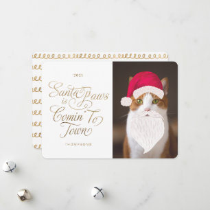 Cartão De Festividades Papais noeis de patas estão chegando para os Papai