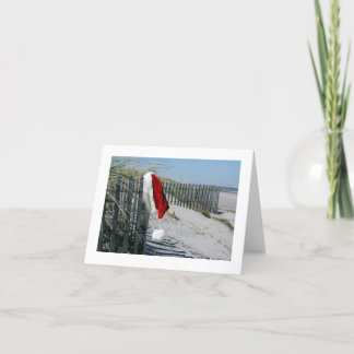 Cartão De Festividades Papais noeis de praia