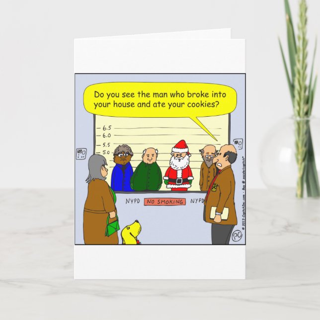 Cartão De Festividades papais noeis do x27 invadiram sua caricatura (Frente)