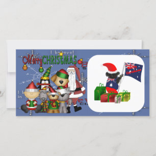 Cartão De Festividades Papais noeis e gangue