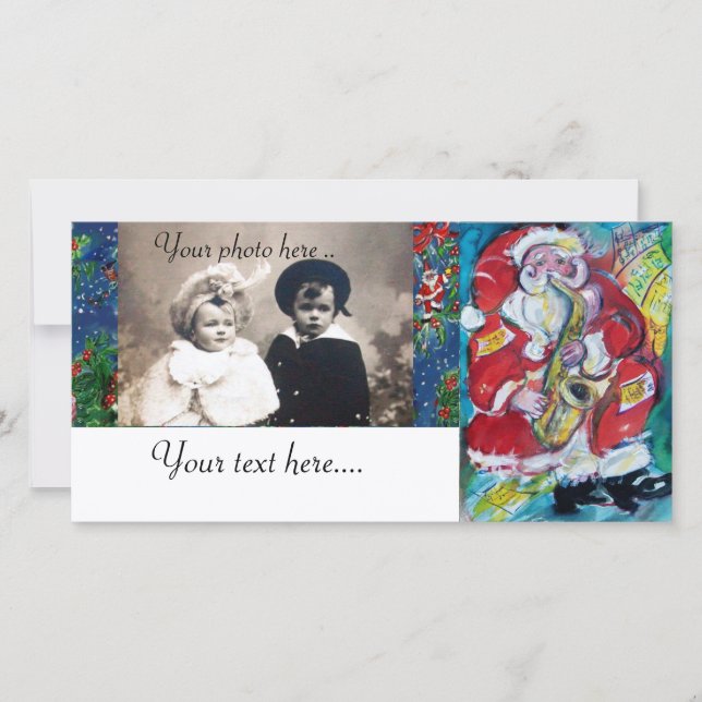 Cartão De Festividades PAPAIS NOEIS e JAZZ (Frente)