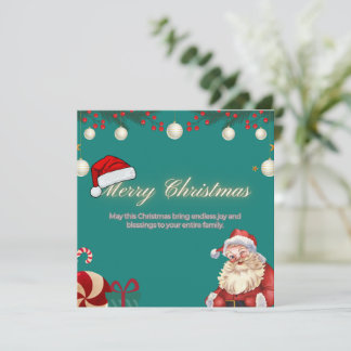Cartão De Festividades Papais noeis e ornamentos festivos Natal