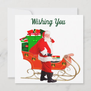 Cartão De Festividades Papais noeis E Placa Suspensa Embalada