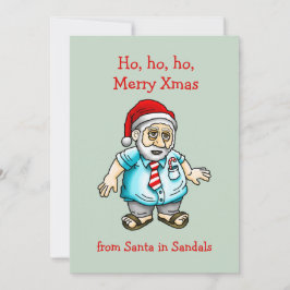 Cartão De Festividades Papais noeis em Sandals