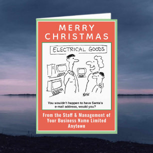 Cartão De Festividades Papais noeis Email Endereço Funny Retail Natal