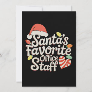 Cartão De Festividades Papais noeis Favoritos de Funcionarios do Office L