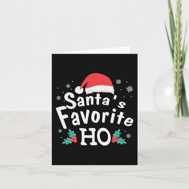 Cartão De Festividades Papais noeis Favoritos Ho | Humor de Natal travess (Frente)