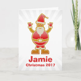 Cartão De Festividades Papais noeis Festivos De Cartoon Gingercake Cookie