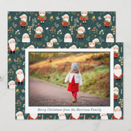 Cartão De Festividades Papais noeis Festivos Foto de Natal do Padrão