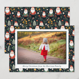 Cartão De Festividades Papais noeis Festivos Foto de Natal do Padrão