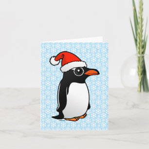 Cartão De Festividades Papais noeis Gentoo Penguin