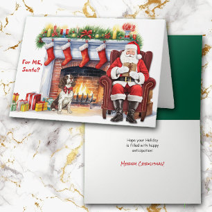 Cartão De Festividades Papais noeis Gift Springer Spaniel Dog Natal