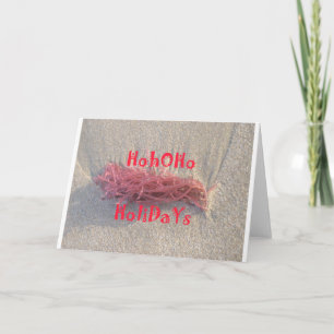 Cartão De Festividades Papais noeis HoHo Feliz Natal das cores da praia