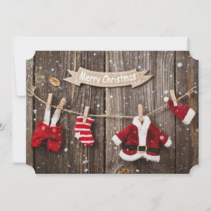 Cartão De Festividades Papais noeis Laundry