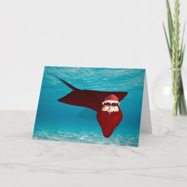 Cartão De Festividades Papais noeis Manta (Frente)