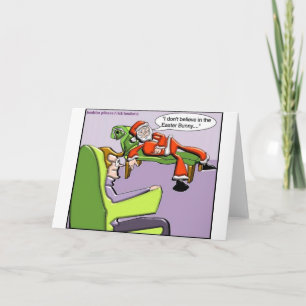 Cartão De Festividades Papais noeis Na Terapia Engraçados Presentes E Ca