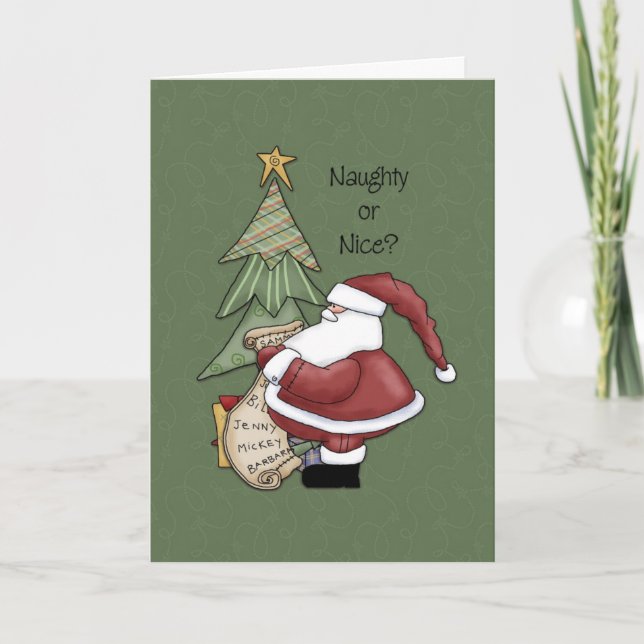 Cartão De Festividades Papais noeis - Nojento ou bom? (Frente)