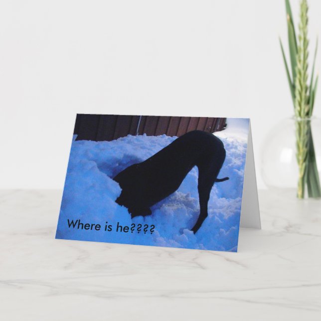 Cartão De Festividades Papais noeis - Onde ele está?? (Frente)