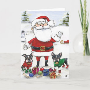 Cartão De Festividades Papais noeis Pequenos Auxiliares