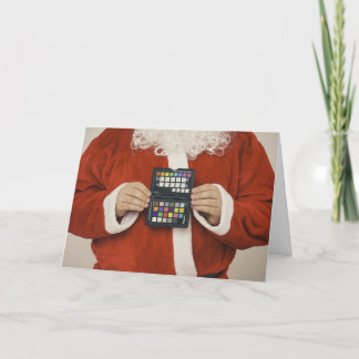Cartão De Festividades Papais noeis personalizados com a Paleta de ativaç