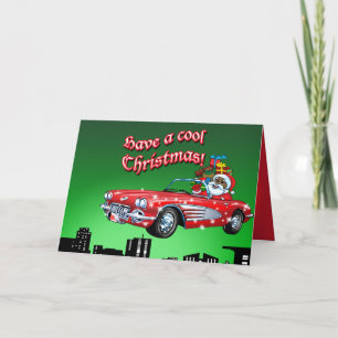 Cartão De Festividades Papais noeis Pretos