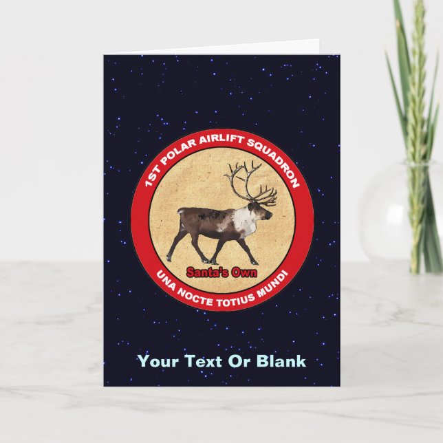 Cartão De Festividades Papais noeis Próprios - Esquadrão de Aeronave Pola (Frente)