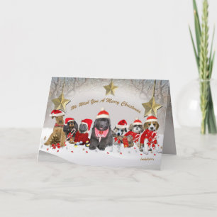 Cartão De Festividades Papais noeis que ajudam no feriado