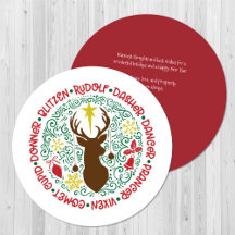 Papais noeis Red Script de Diversão Nome da Revist