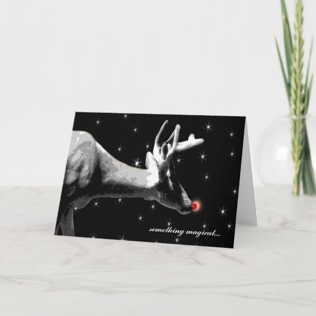 Cartão De Festividades Papais noeis Reindeer Christmas (Frente)