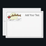 Cartão De Festividades Papais noeis Reindeer Sobre A Cidade Coberta De Ne<br><div class="desc">Os Papais noeis de Natal Reindeer Sobre a Cidade Coberta de Neve, com a Lua como o legante, na moda e festa personalizável e convites para comemorações e acessórios que mostram Papai Noel em sua Lua Com Rena contra a Lua. Você pode personalizar esses produtos facilmente adicionando campos de texto,...</div>