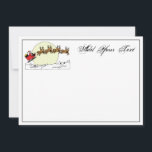 Cartão De Festividades Papais noeis Reindeer Sobre A Cidade Coberta De Ne<br><div class="desc">Os Papais noeis de Natal Reindeer Sobre a Cidade Coberta de Neve, com a Lua como o legante, na moda e festa personalizável e convites para comemorações e acessórios que mostram Papai Noel em sua Lua Com Rena contra a Lua. Você pode personalizar esses produtos facilmente adicionando campos de texto,...</div>