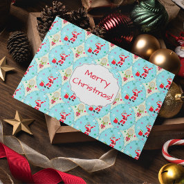 Cartão De Festividades Papais noeis Retro Reproduzindo Ca De Feriado De O