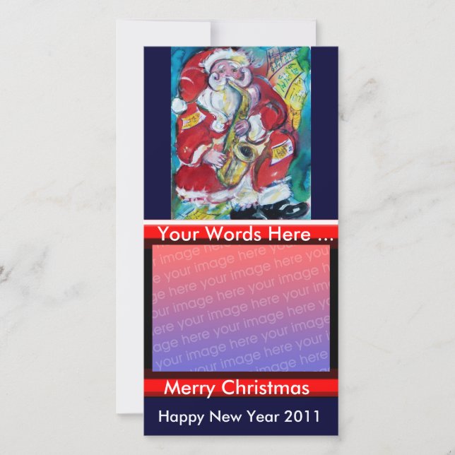 CARTÃO DE FESTIVIDADES PAPAIS NOEIS & SAX, PARTIDO NATAL (Frente)